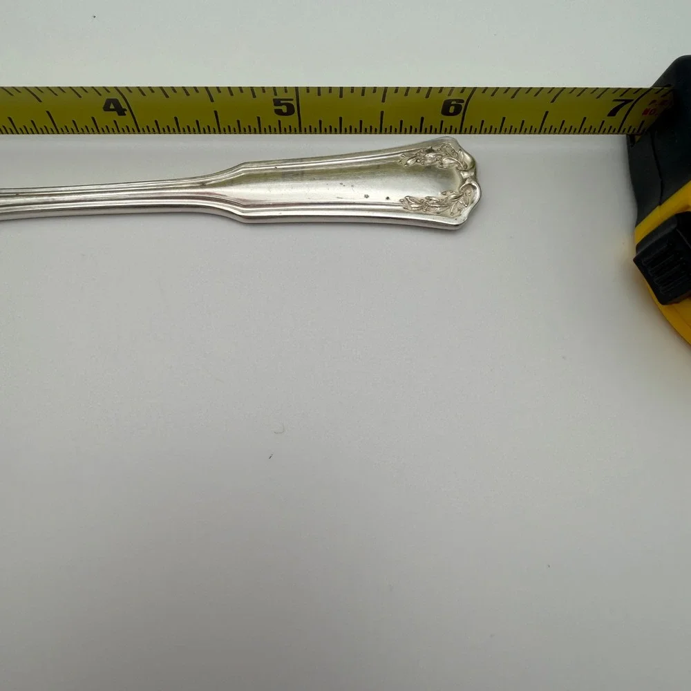 1835 R Wallace‎ Troy Silverplate Flat Butter Spreader Pat Vintage